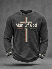 Men’s Man of God Waffle Long-Sleeve T-Shirt