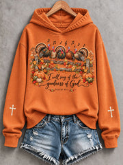 Women's 'I Will Sing Of The Goodness Of God' Thanksgiving Day Faith Print Casual Sweatshirt