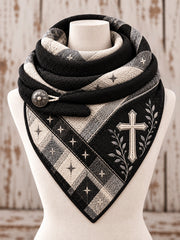 Christian Cross Triangle Scarf