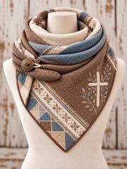 Christian Cross Triangle Scarf