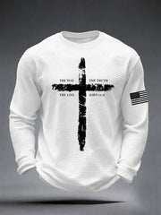 Men's Jesus The Way The Truth The Life Waffle Top
