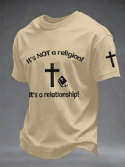 Men's It's Not A Religion! It's A Relationship! Print Tee