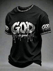 Men's Christian God Is Good Cross Short Sleeve T-shirt