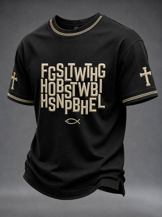 Men's Christian Bible Verse  For God So Loved The World Short Sleeve  T-shirt