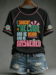 Women's "I sought the lord and he heard and he answered" T-shirts