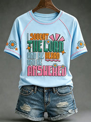 Women's "I sought the lord and he heard and he answered" T-shirts