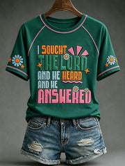 Women's "I sought the lord and he heard and he answered" T-shirts