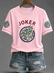 Women's Mahjong Print Casual T-Shirt
