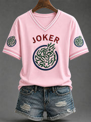 Women's Mahjong Print Casual T-Shirt