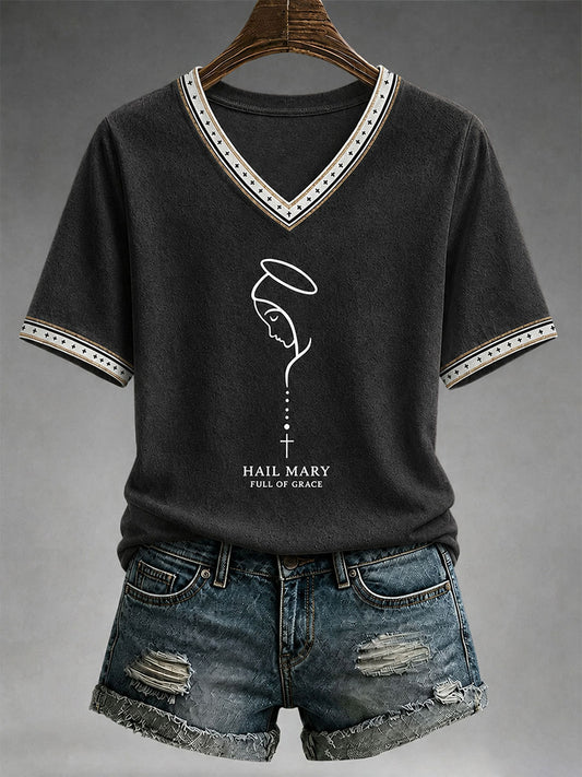 Women's Hail Mary Full Of Grace T-shirt