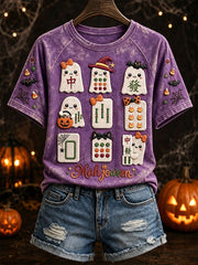 Women's Halloween Ghost Mahjong T-Shirts