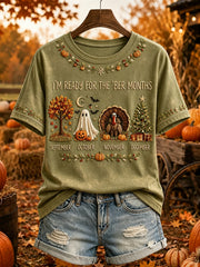 Women's I'm Ready For The 'ber Months Print Short-sleeved T-shirt