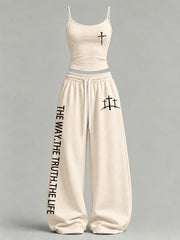 Women's 'The Way The Truth The Life' Printed Casual Set