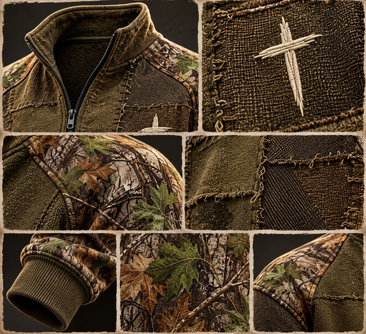 Men's Faith Cross Camo Art Sweatshirt