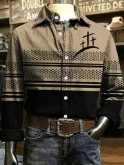 Men's Cross Print Casual Shirt