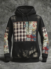 Women's Faith Patchwork Print hoodie