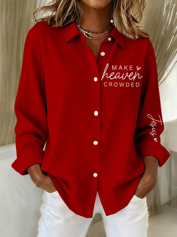 Women's Faith Print Casual shirts