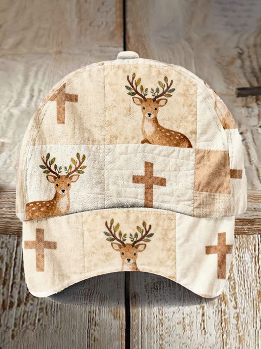 Unisex Faith Patchwork Print Hat