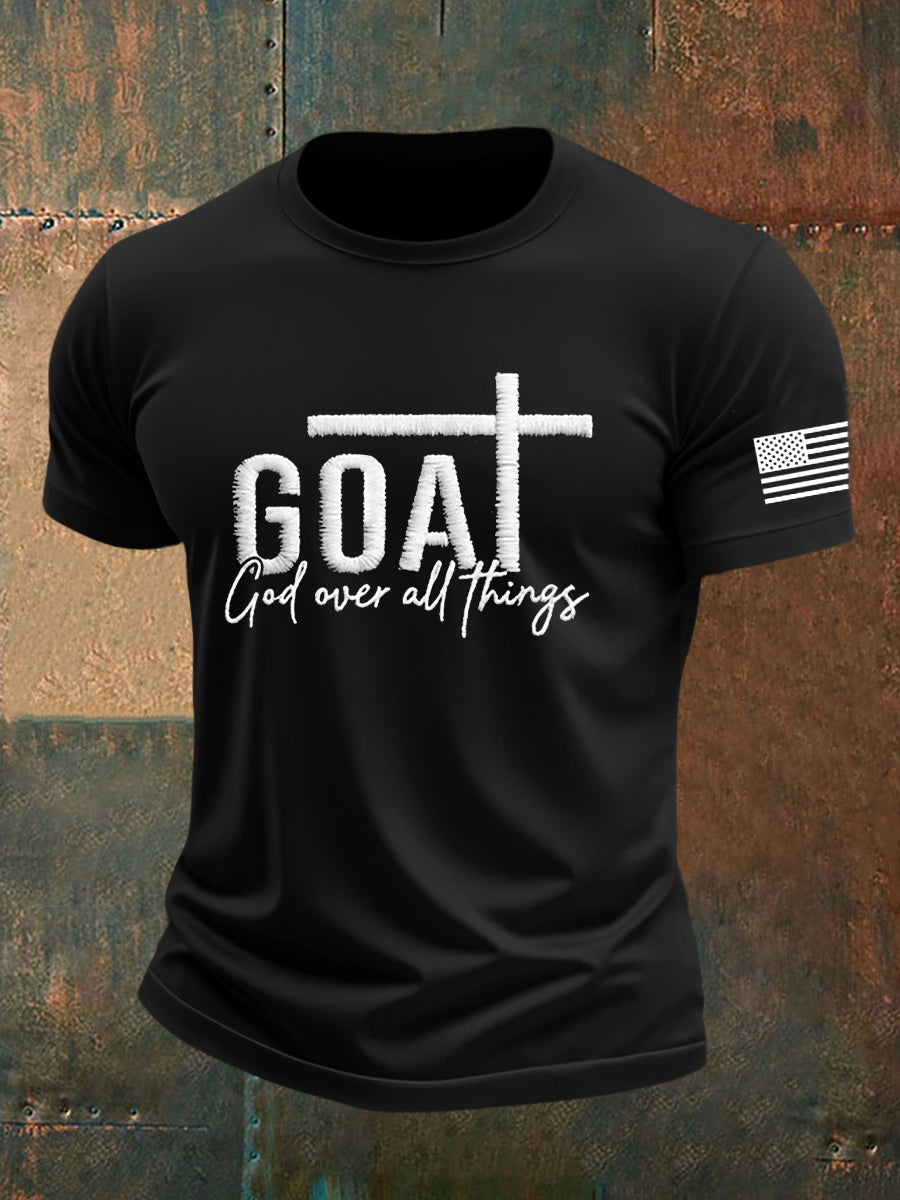 Men's God Over All Things Cross Short Sleeve T-shirt