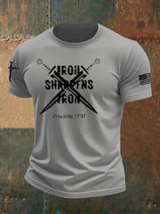 Men's Faith Printed  imitation cotton short-sleeved T-shirt