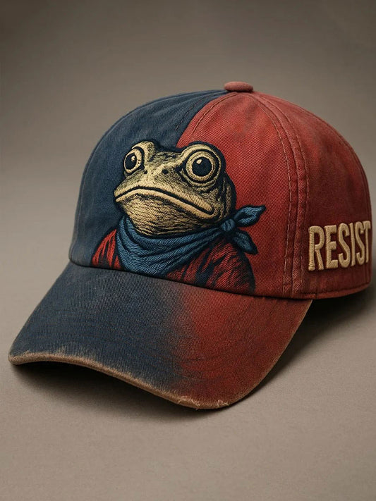 Unisex Resist Frog Print Hat