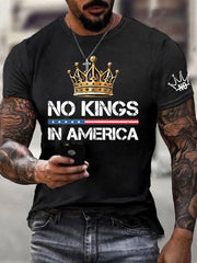 Men's No Kings In America Print Short Sleeve T-shirt