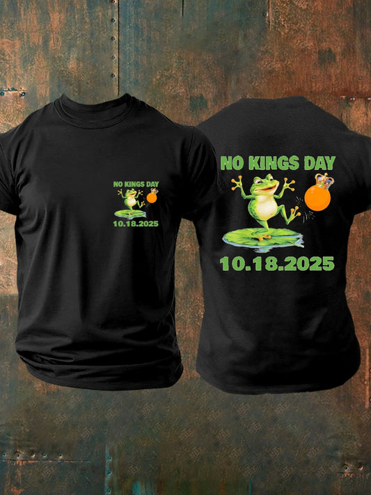 Men's No Kings Portland Frog Protest 10.18.2025 T-shirt