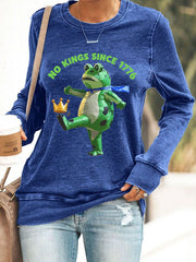 Women's No Kings Since 1776 Print Sweatshirt