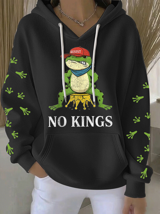 Women's No Kings Frog Resist Hoodie