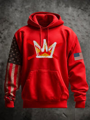 Men's No Kings Printed Casual Hoodie