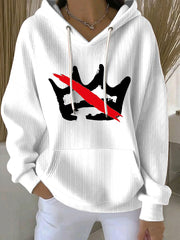 Women's No Kings Printed Casual Hoodie