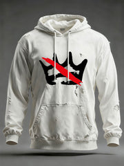 Men's No Kings Printed Casual Hoodie