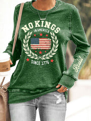Women's No Kings Print Sweatshirt