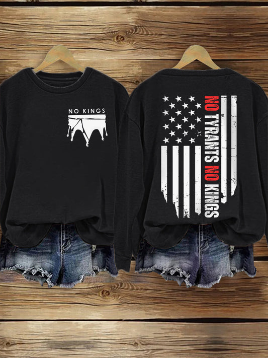 Women's No Kings Print Sweatshirt
