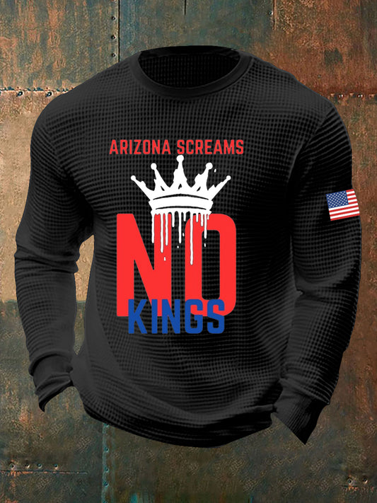 Men's No Kings Waffle Top