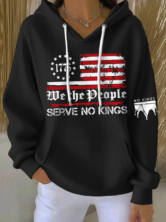 Women's No Kings Print Hoodie