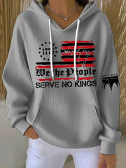 Women's No Kings Print Hoodie