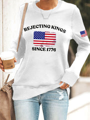 Women's Rejecting Kings Since 1776 fitted sweatshirt