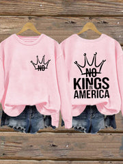 Women's No Kings In America Print Sweatshirt