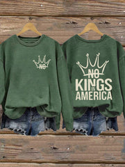 Women's No Kings In America Print Sweatshirt