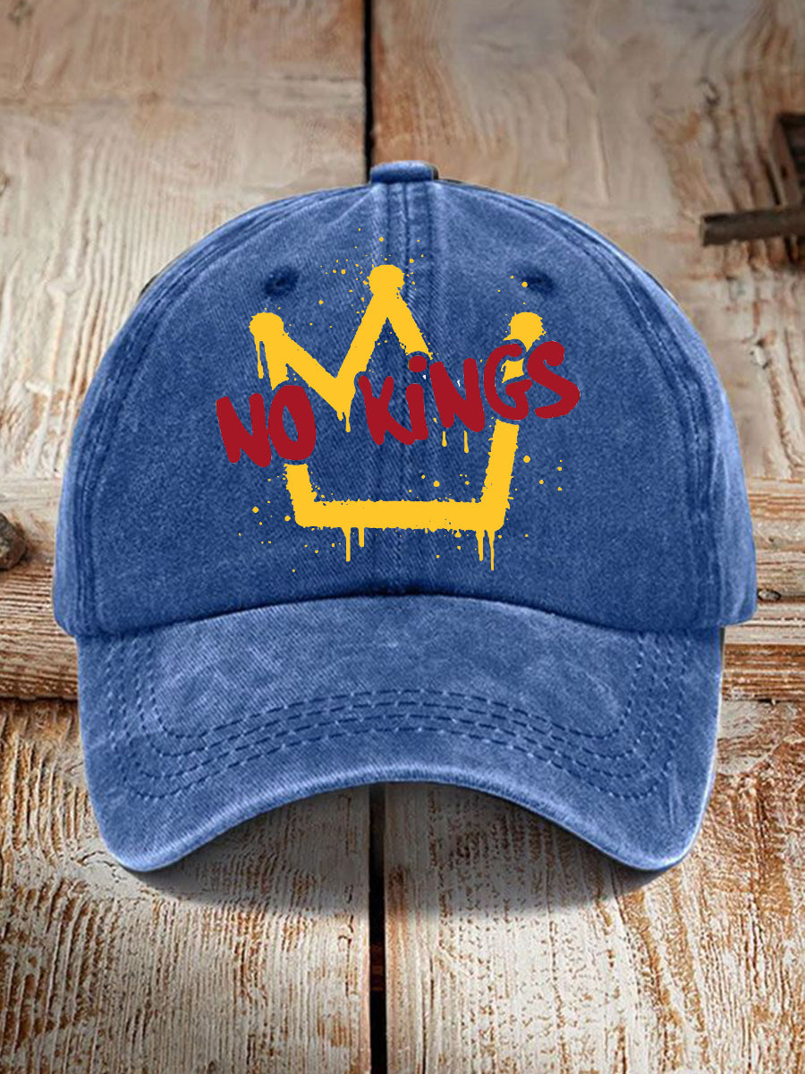 Unisex No Kings Print Hat