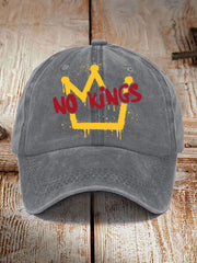 Unisex No Kings Print Hat