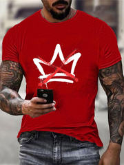 Men's No Kings imitation cotton short-sleeved T-shirt