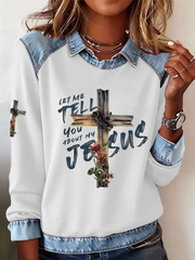 Women's Jesus Velvet Top