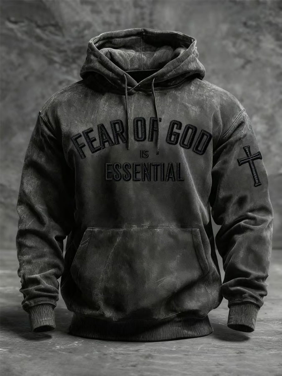 Men's Fear Of God Print Casual Hoodie