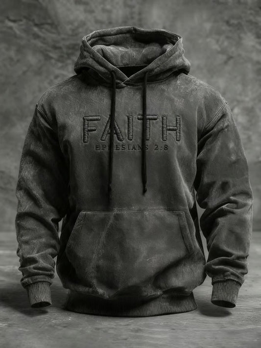 Men's Faith Printed Casual Hoodie