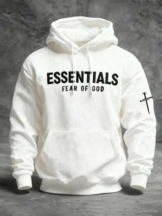 Men's Fear Of God Print Casual Hoodie