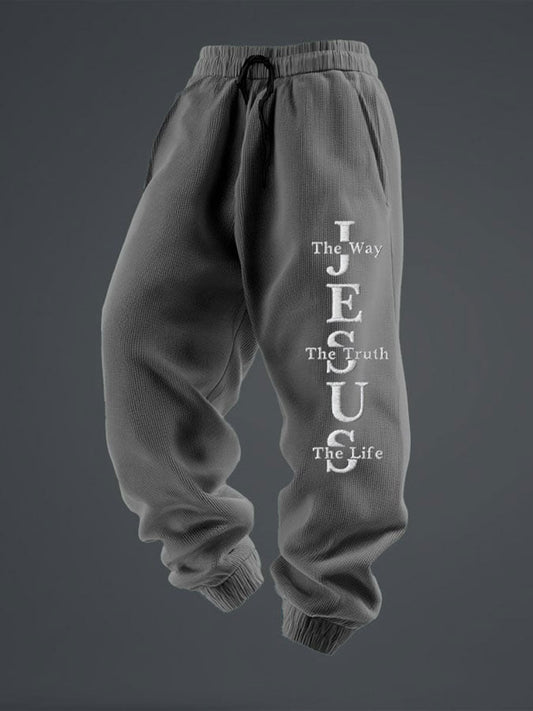 Men's Jesus The Way The Truth The Life Casual Trousers