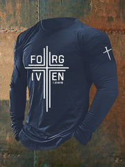Men's Faith Cross Printed Casual T-shirt