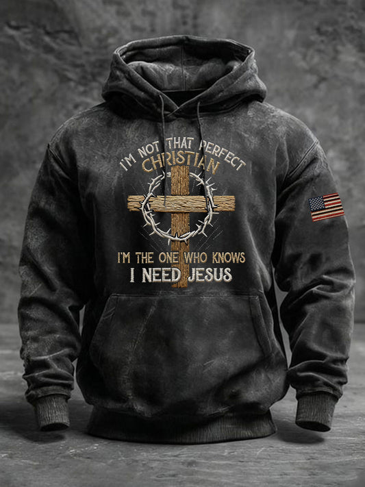 Men's I'm Not That Perfect I Need Jesus Hoodie